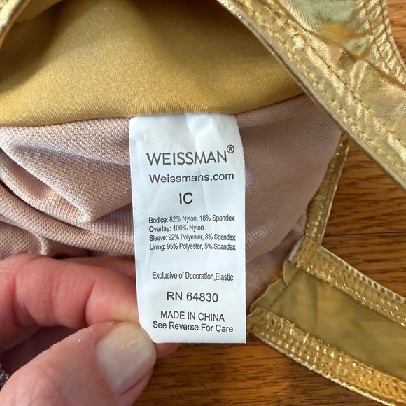 Gold Girl's Glitter Sparkle Dance Flapper Costume - Picture 9 of 10